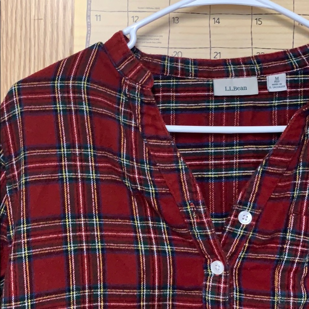 L.L. Bean Scotch Plaid Flannel Nightgown